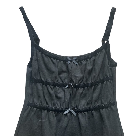 Solid & Striped Black Midi Ponte Dress Coquette Bows - Picture 7 of 7